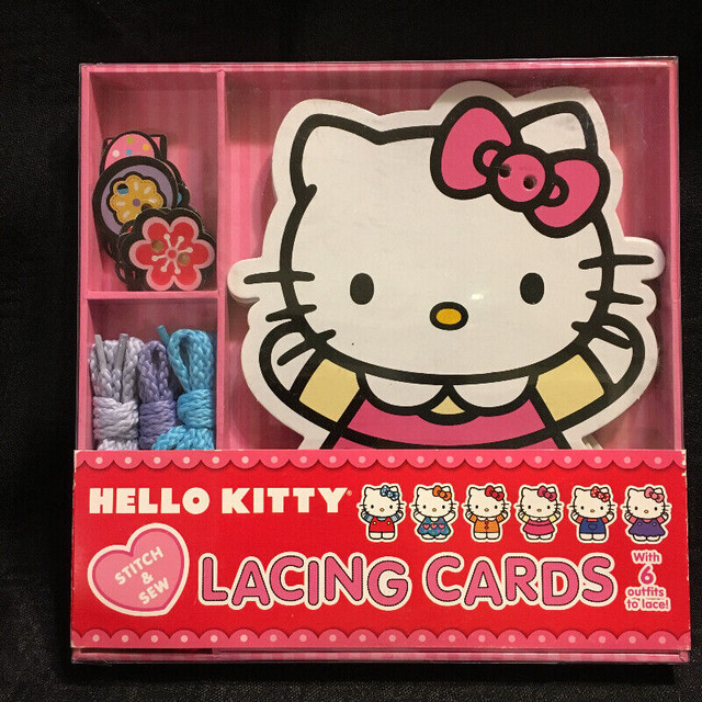 Hello Kitty Stitch & Sew 6 Lacing Cards -  New dans Jouets et jeux  à Région de Mississauga/Peel