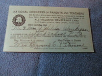 1945-1946 MEMBERSHIP CARD-NTL. CONGRESS OF PARENTS & TEACHERS