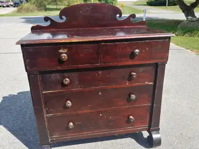 5 Drawer Dresser, Dark Brown, All Wood, View more