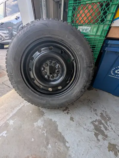 4 Tires on Rims. Tires - Bridgestone Blizzack WS 90 P205/65R16 95T. Rim Size 16x6.5 , bolt pattern 5...