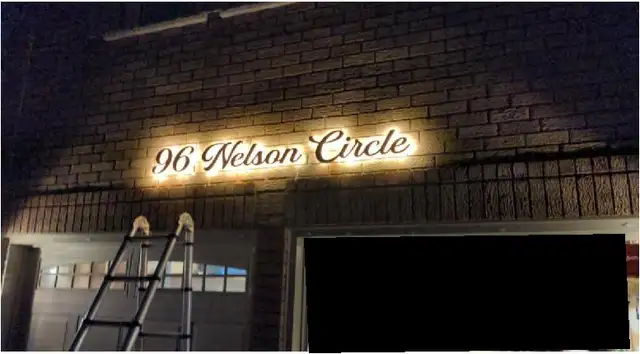 LED Script Number Home Address Cursive Custom Letter Light Sign in Outdoor Décor in City of Toronto - Image 10