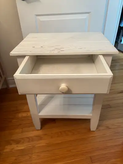 Needs some refinishing on the top. Distressed look
