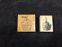 Stampin’ Up Wooden Stamps - Both Cupcakes