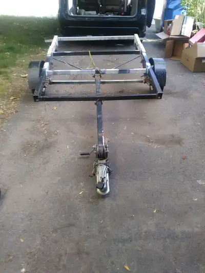 Utility trailer frame. Pretty good condition. Bearings seem okay. LED trailer light kit and wiring h...