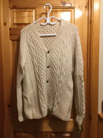 GENUINE. MENS. . ARAN HAND. KNIT CARDIGAN, View more