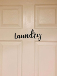Door Vinyl Decal - Bathroom/Office/Laundry - Black