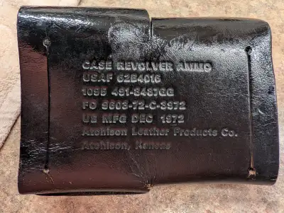 1972 'Drop Pouch' Leather Ammo Case, US Air Force Issue, View more