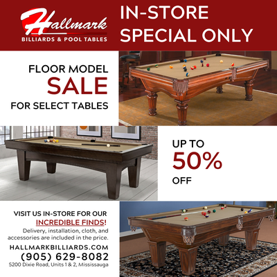 WWW.HALLMARKBILLIARDS.COM Over 50 Years in Business serving the GTA - 905-629-8082 Closed on Sunday...