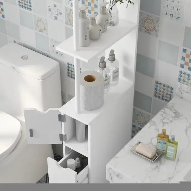 Tall Bathroom Storage Cabinet, Narrow Bathroom Cabinet with Draw in Bookcases & Shelving Units in Markham / York Region - Image 10