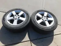 2 Goodyear Tires with Alloy Rims for Mazda 3  195/60/15