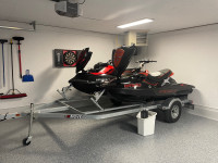 Pair of sea doo rxpx on double trailer!