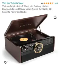 Victrola Record Player - with radio, CD, cassette