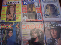 Vintage rock magazines