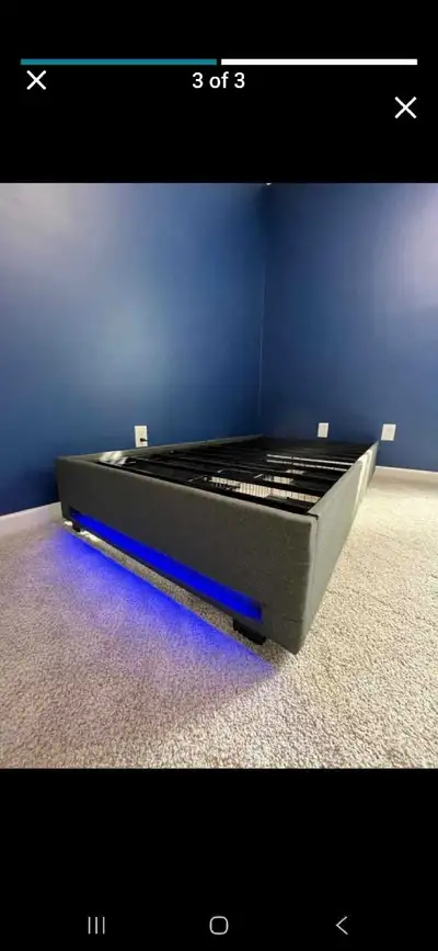 twin bed with led lights and usb charging, View more