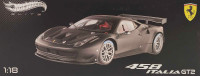 Ferrari 458 Italia GT2 Matt Black 1:18 Diecast Hot Wheels Elite