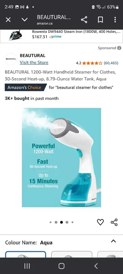 Beatural hand held steamer , View more