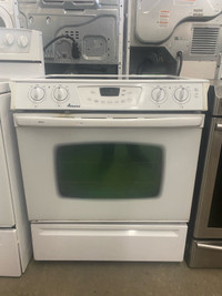  Amana white sliding oven