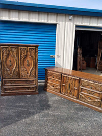 Solid Wood Bedroom Set Dressers Vanity Vintage DELIVERY