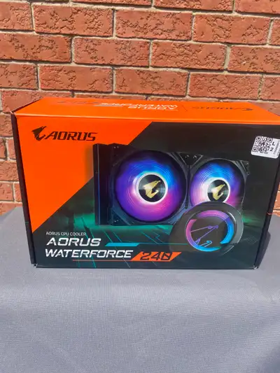 GIGABYTE AORUS WATERFORCE 240 AIO Liquid CPU Cooler, 240mm Radia, View more