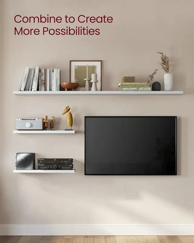 Wall Shelves Set of 3, Floating Shelves, Wall Mounted, 8 x 15.7  in Home Décor & Accents in Markham / York Region - Image 7