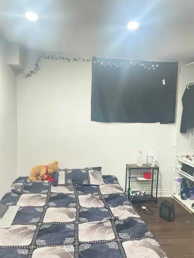 Private Room available for rent in 2 bedroom basement. The other room has a girl from India who stay...