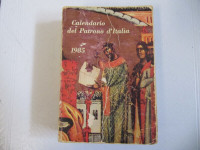 Calendario Del Patrono D'Italia Italian Religious Book Circ 1985