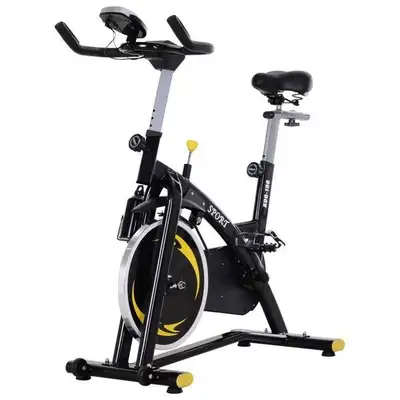 Soozier Upright Exercise Bike Belt Drive Home with LCD Monitor, View more