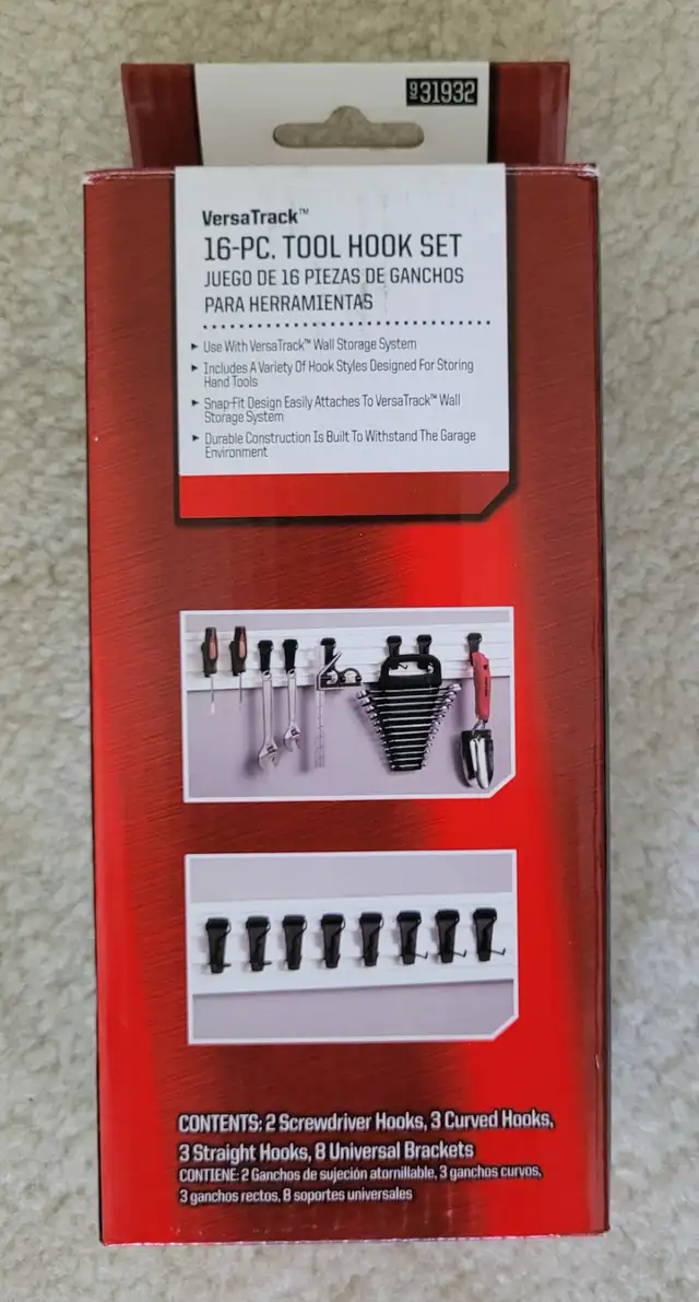 Craftsman VersaTrack 16-Piece Tool Hook Set in Hand Tools in Markham / York Region - Image 2