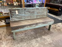 Vintage crackled paint bench 