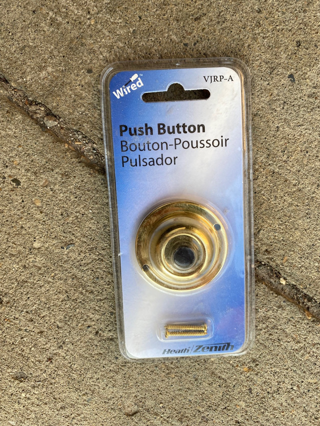 Brand new gold push button doorbell in Outdoor Décor in Edmonton