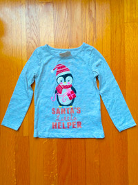 Brand New - Christmas Penguin Shirt, Size 2T