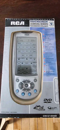 Télécommande intelligente RCA CRCU1000B, avec stylet