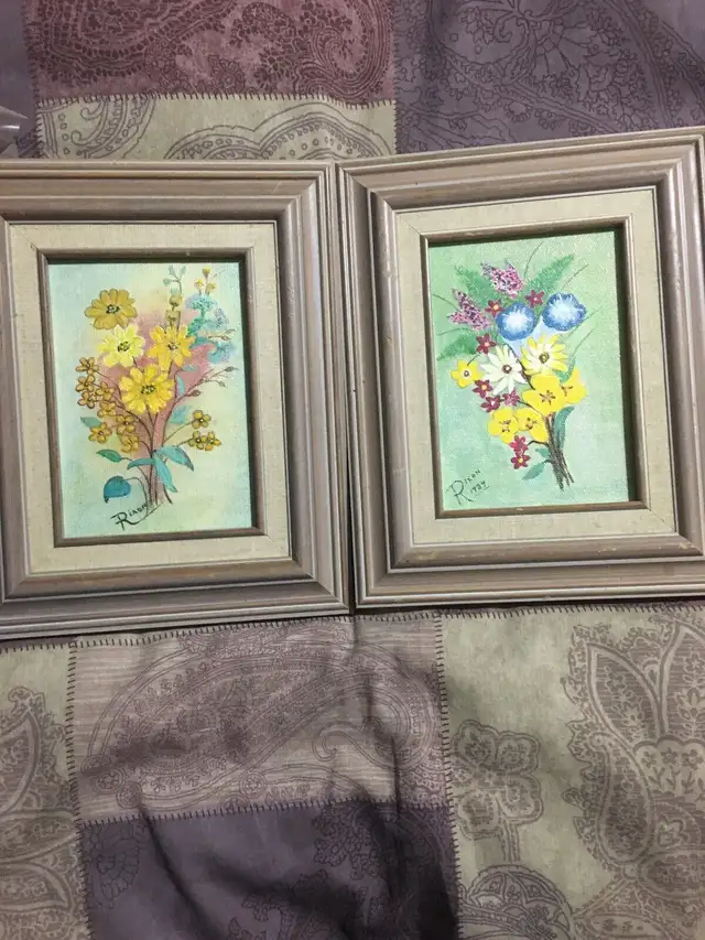 (Sold) Bouquet of flowers oil paintings in Arts & Collectibles in Ottawa - Image 2