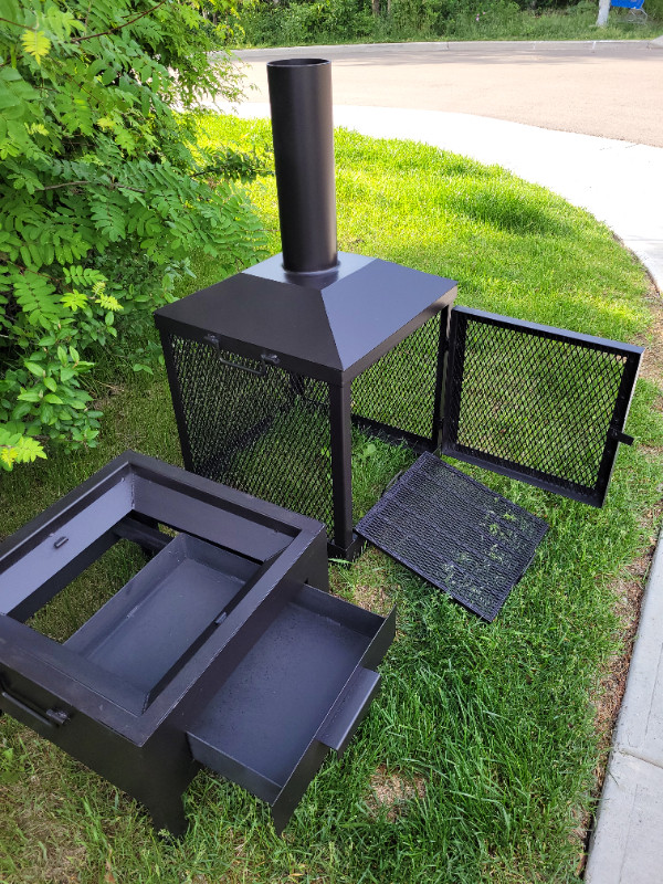 ((( ENCLOSED FIREPLACE STEEL CHIMINEA)) NOW $450 in BBQs & Outdoor Cooking in Edmonton - Image 4