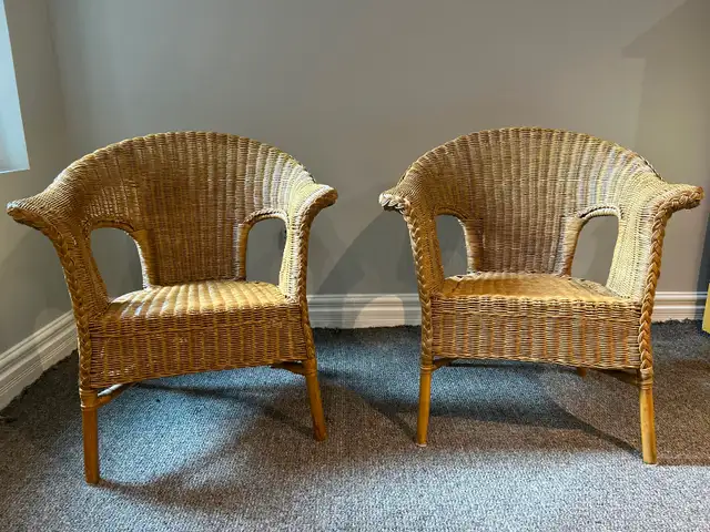 Wicker chairs - Pier1 - $200 set in Chairs & Recliners in City of Toronto - Image 2