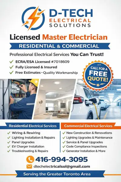 Master Licensed Electrician In Oshawa, View more
