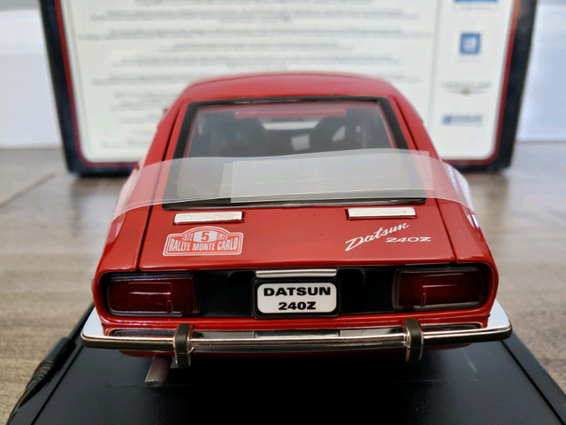 1:18 Diecast Road Signature 1970 Datsun 240Z Monte Carlo Rally