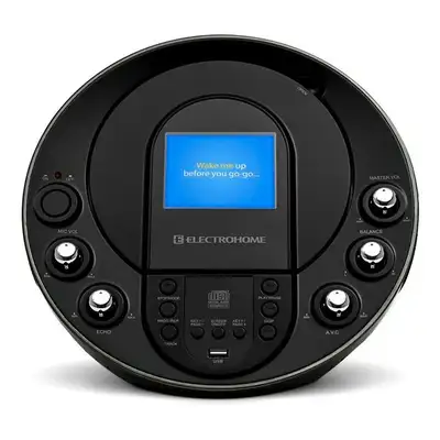 Electrohome Karaoke Machine Portable Speaker System CD+G/MP3+G Player with 3.5" Video Screen, 2 Micr...