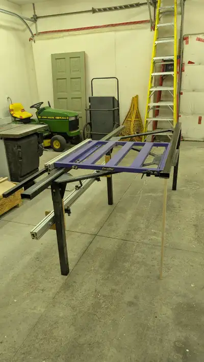 Excaliber sliding table, compatible with most table saws, View more