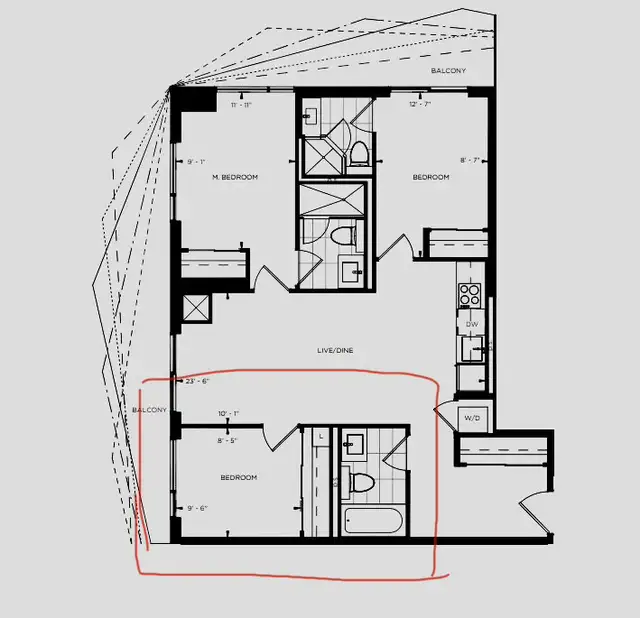One bedroom+ private washroom close to Eaton Center 
