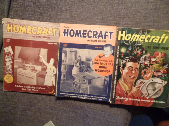 Popular Homecraft & Home Repair magazines x 3 from 1952 in Arts & Collectibles in Peterborough