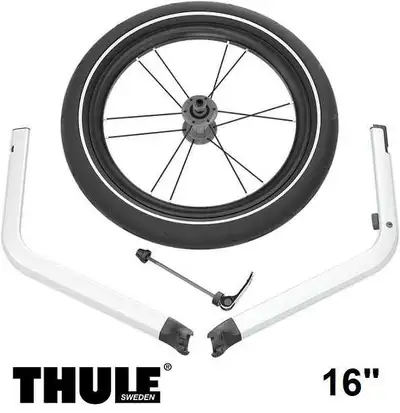 Get ready to roll with this Thule Chariot 2 Jogging Kit, double, featuring a 16-inch wheel, model 20...