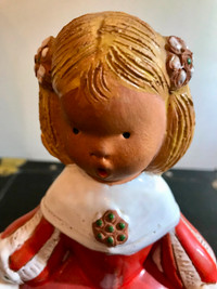 Vintage Terracotta Pottery Jullar Spain Girl Figurine 8.5" Tall