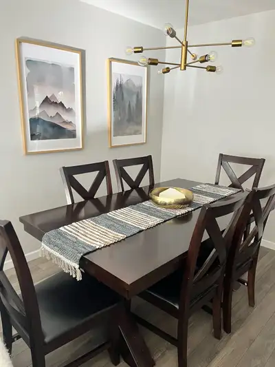 Solid Dining table and 6 chairs, View more