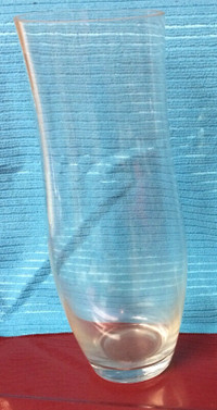 Large Glass Vase Rounded 30x10cm For Sale