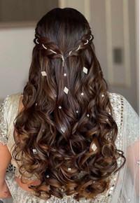 Engagement and wedding hair 