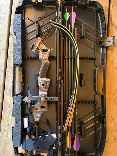 Recurve bow & accessories- $75, View more