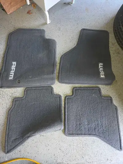New Unused Factory grey Floor Mat Set from 2010 ish era Dodge Ram Truck with the Quad Cab. Not from...