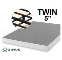 TWIN 5 Inch Metal Smart Box Spring / Mattress Foundation - NEW