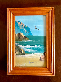 Ruben Garay miniature oil painting 1987 Mexican artist signed